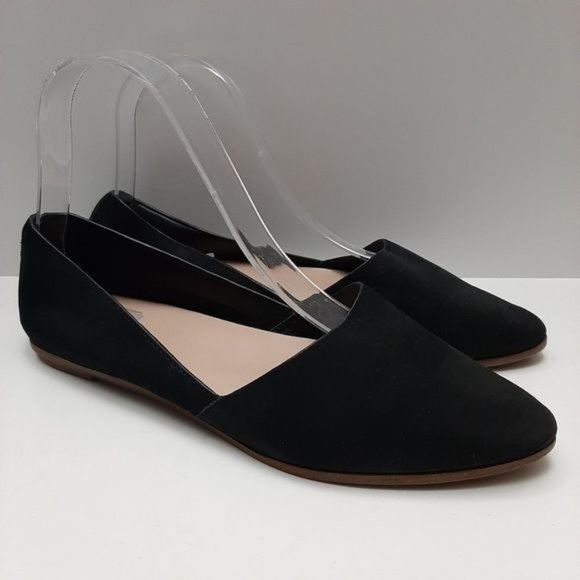 ALDO D'orsay Ballet Flats Slip-On Suede Leather Shoes Black Sz 6.5 - Picture 2 of 16